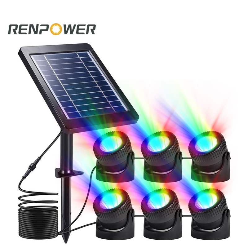New Solar LED Lights IP68 Solar Underwater Colored Lights Outdoor Garden Pool Decorative Lighting