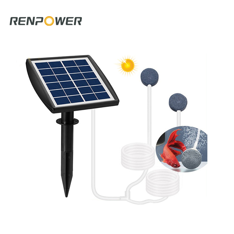New solar oxygen pump 2W storage type outdoor fishing courtyard fish pond small household oxygen machine